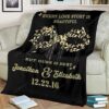Valentine Blanket, Customized Name Valentine Tree Of Hearts I Love You Till The End Of Time