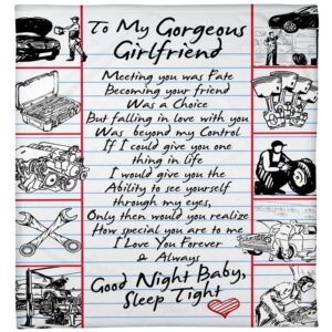 Valentine Blanket, Mechanics Girlfriend Premium Fleece Blanket&hellip;