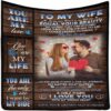 Valentine Blanket, Personalized Blanket With Photos For Valentines, I Love You Blanket Gift For Him, Her