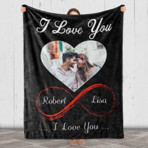 Valentine Blanket, Personalized Couple Photo Blanket, I&hellip;