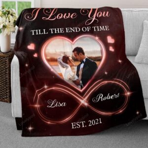Valentine Blanket, Personalized Couple Photo Blanket Love&hellip;