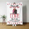 Valentine Blanket, Personalized Happy Memorial Valentine Throw Blanket Missing You Always Anniversary Gifts Wedding Couple