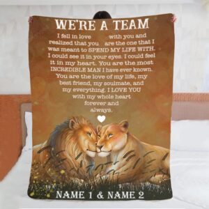 Valentine Blanket, Personalized Were A Team Whatever&hellip;