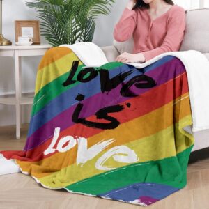 Valentine Blanket, Pride Rainbow Blanket, Love Is&hellip;
