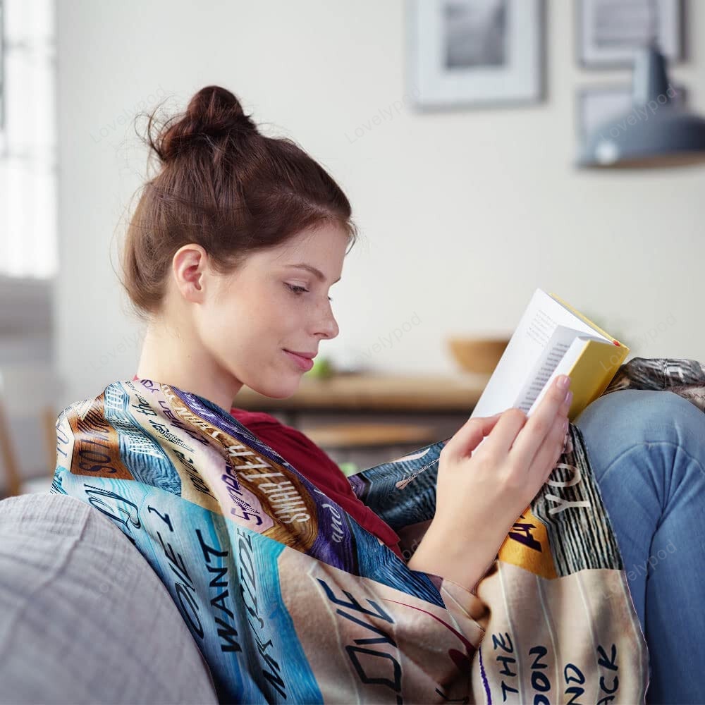 Valentine Blanket, Throw Blanket Gifts For Wife, Fleece Blanket For Her, Birthday Gifts For Wife Valentines Day