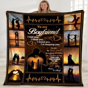 Valentine Blanket, To My Boyfriend Blanket, I&hellip;