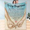 Valentine Blanket, To My Boyfriend Blanket, I Met You I Liked You I Loved You Boyfriend And Girlfriend