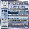 Valentine Blanket, To My Boyfriend Blanket, Throw Blankets For Couples