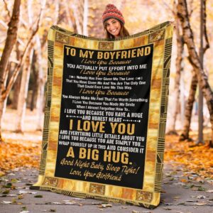 Valentine Blanket, To My Boyfriend I Love&hellip;