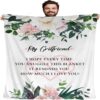 Valentine Blanket, To My Girlfriend Blanket, Emts Girlfriend Premium Fleece Blanket Sherpa Blanket
