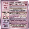 Valentine Blanket, To My Girlfriend Blanket, Truckers Girlfriend Blanket, Im Not Close By Fleece Blanket Sherpa Blanket