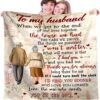 Valentine Blanket, To My Husband Blanket, Anniversary Romantic Gifts For Husband, Valentines Day Thoughts Blanket