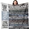 Valentine Blanket, To My Husband I Love You From Wife Fleece Blanket Sherpa Blanket