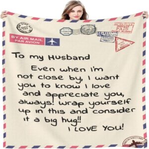 Valentine Blanket, To My Husband Throw Blankets,&hellip;