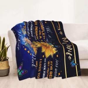 Valentine Blanket To My Wife Blanket From Husband Anniversary Christmas Valentines Gifts For Her 3 owjqdj.jpg