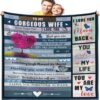 Valentine Blanket, To My Wife Blanket From Husband, Blanket Christmas Valentines Birthday Wedding For Wife