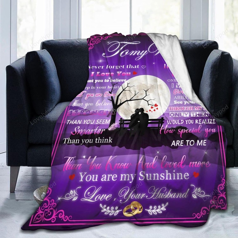 Valentine Blanket, To My Wife Blanket From Husband, I Love You Birthday Gift For Wife, Christmas, Valentines Day