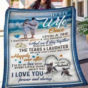 Valentine Blanket To My Wife Blanket I Love You Forever Always Turtles Love Beach Husband To Wife Blanket 2 esmyyy.jpg