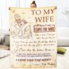 Valentine Blanket, To My Wife Blanket, Romantic Wife Gifts For Wedding Anniversary Birthday Christmas Valentines Mothers Day
