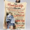 Valentine Blanket, To My Wife You Mean The World Blanket Gift For Wife Valentines Gift For Wife