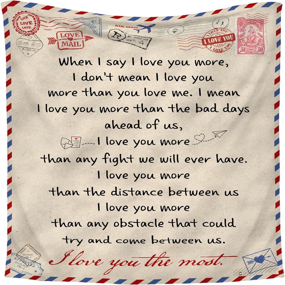 Valentine Blanket, Valentine Gifts For Women, Men, Husband, Wife, Anniversary Wedding Gift Throw Blankets