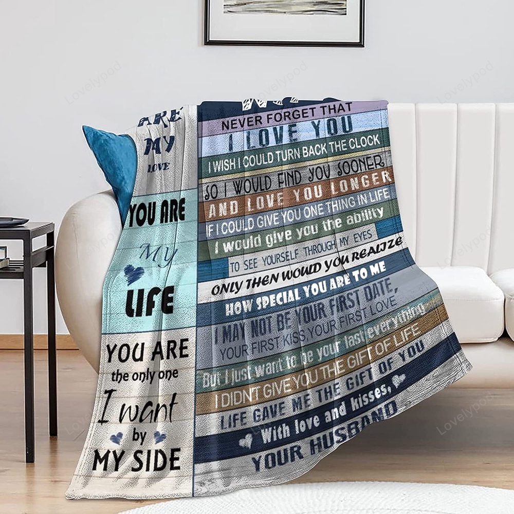Valentine Blanket, Wife Gift Blanket From Husband, Birthday Gifts For Wife, Wedding Anniversary Valentine Blanket, Wife Gift Blanket From Husband, Birthday Gifts For Wife, Wedding Anniversary