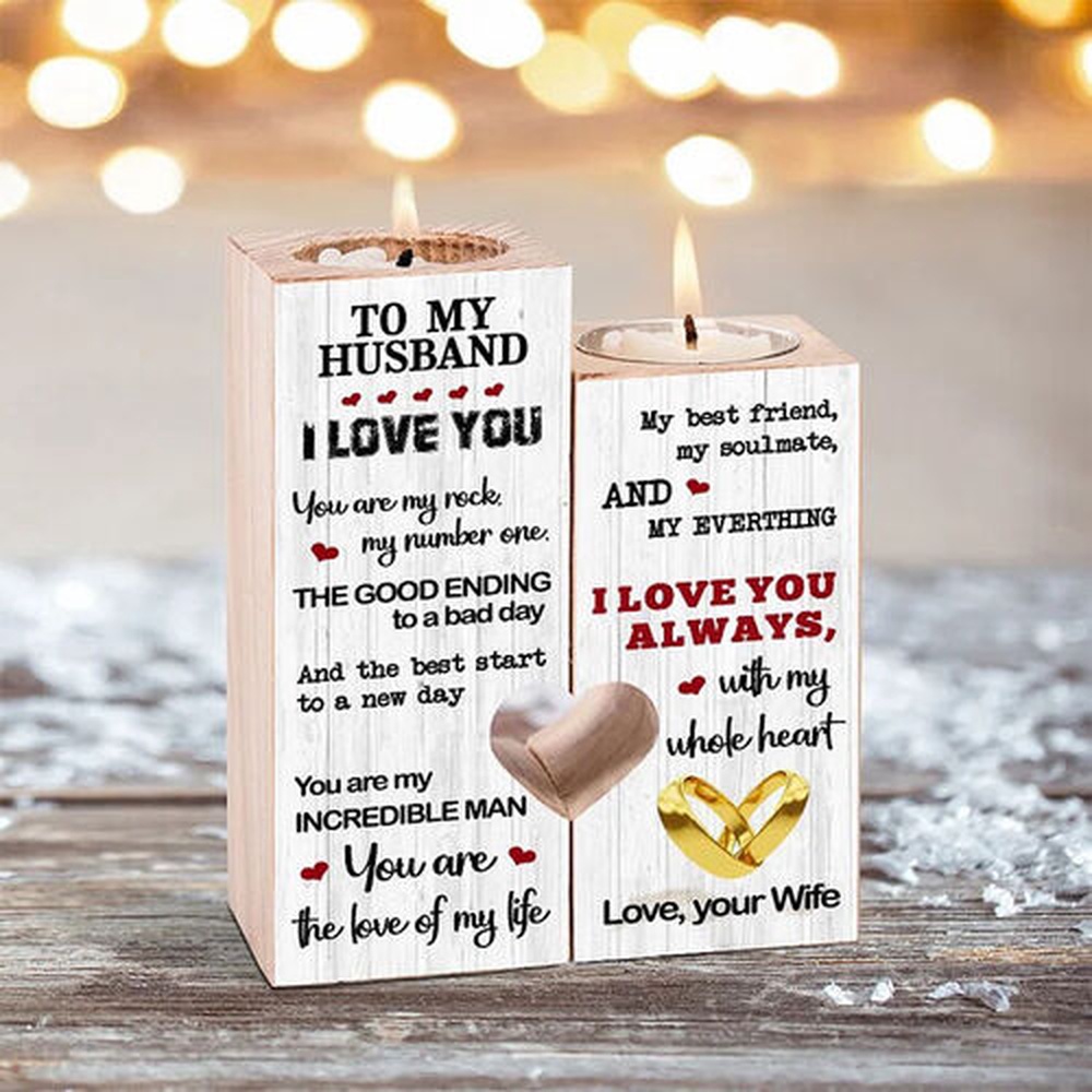 Valentine Candle Holder, Confession Of Love Couple Candle Holder Anniversary Gift