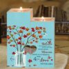 Valentine Candle Holder, Wooden Candle Holder Mother and Daughter Forever Linked Together