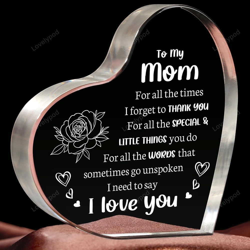 Valentine Keepsakes, Heart Keepsake, Acrylic Keepsake I Love You Mom Gifts From Son Daughter, Mother’s Day Gift Valentines Day Gifts For Mom Valentine Keepsakes, Heart Keepsake, Acrylic Keepsake I Love You Mom Gifts From Son Daughter, Mother’s Day Gift Valentines Day Gifts For Mom