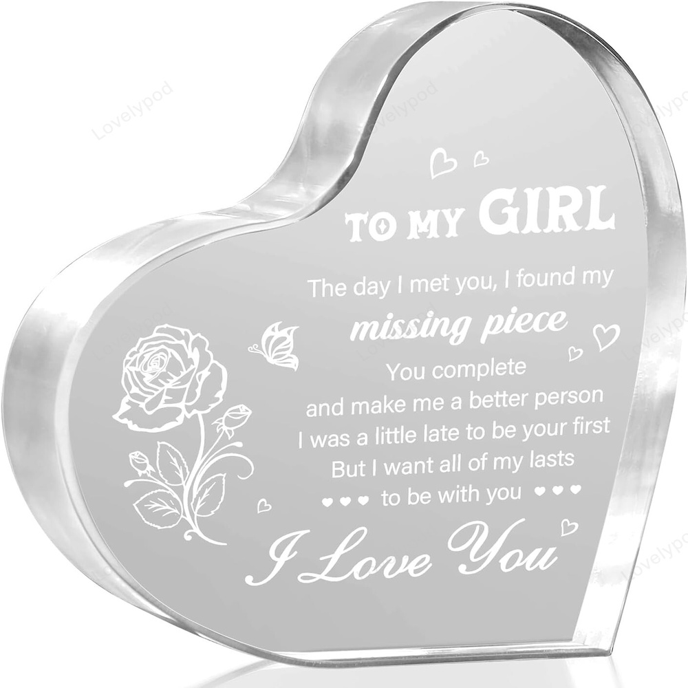 Valentine Keepsakes, Heart Keepsake, Anniversary Valentines Day Gifts for Her, I Love You Acrylic Keepsake, Romantic Gifts For Girlfriend Valentine Keepsakes, Heart Keepsake, Anniversary Valentines Day Gifts for Her, I Love You Acrylic Keepsake, Romantic Gifts For Girlfriend
