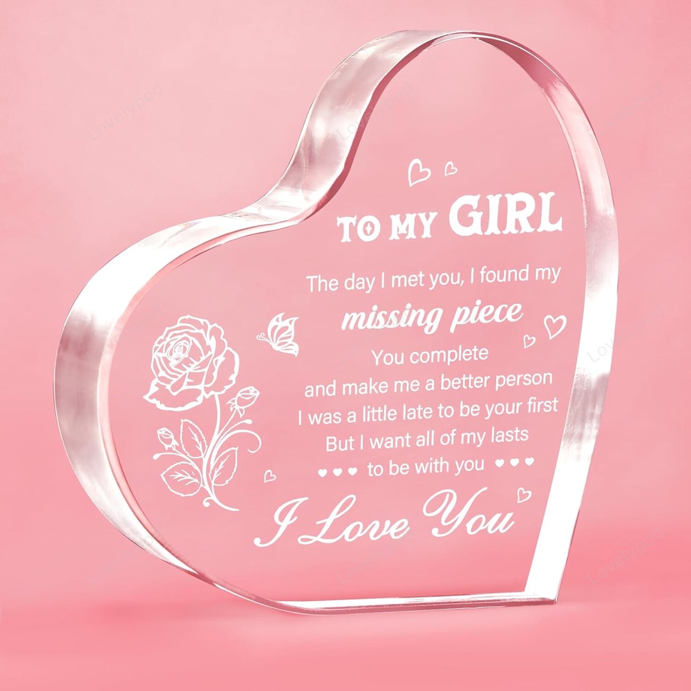 Valentine Keepsakes, Heart Keepsake, Anniversary Valentines Day Gifts for Her, I Love You Acrylic Keepsake, Romantic Gifts For Girlfriend Valentine Keepsakes, Heart Keepsake, Anniversary Valentines Day Gifts for Her, I Love You Acrylic Keepsake, Romantic Gifts For Girlfriend