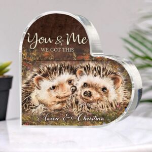 Valentine Keepsakes, Heart Keepsake, Personalized Hedgehog Couple&hellip;