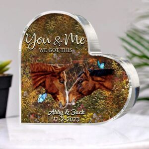 Valentine Keepsakes, Heart Keepsake, Personalized Horses Couple&hellip;