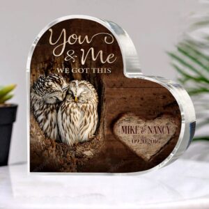 Valentine Keepsakes, Heart Keepsake, Personalized Owls Couple&hellip;