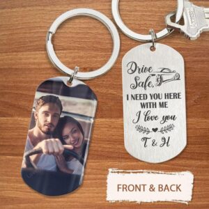 Valentine Keychain Drive Safe I Need You Here Custom Couple Keychain Valentine Gifts For Him 2 z2zkml.jpg