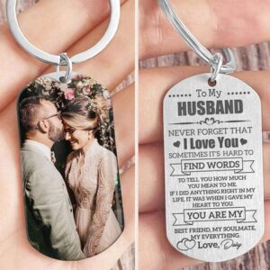 Valentine Keychain, Husband Never Forget I Love&hellip;