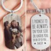 Valentine Keychain, I Promise You Wont Face Your Problems Alone Couple Metal Keychain
