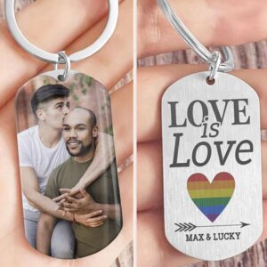 Valentine Keychain, Love Is Love Rainbow Couple&hellip;