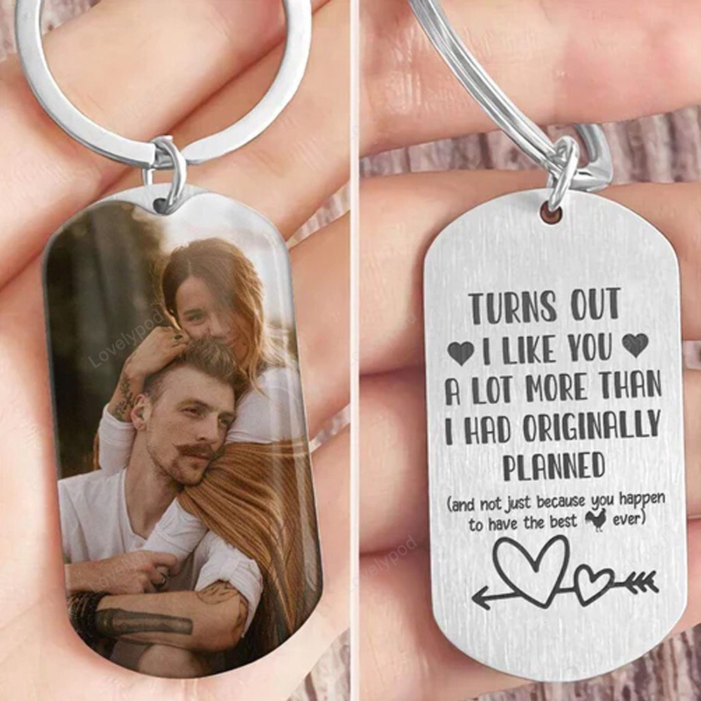 Valentine Keychain, Turns Out I Like You More Than I Planned Couple Keychain