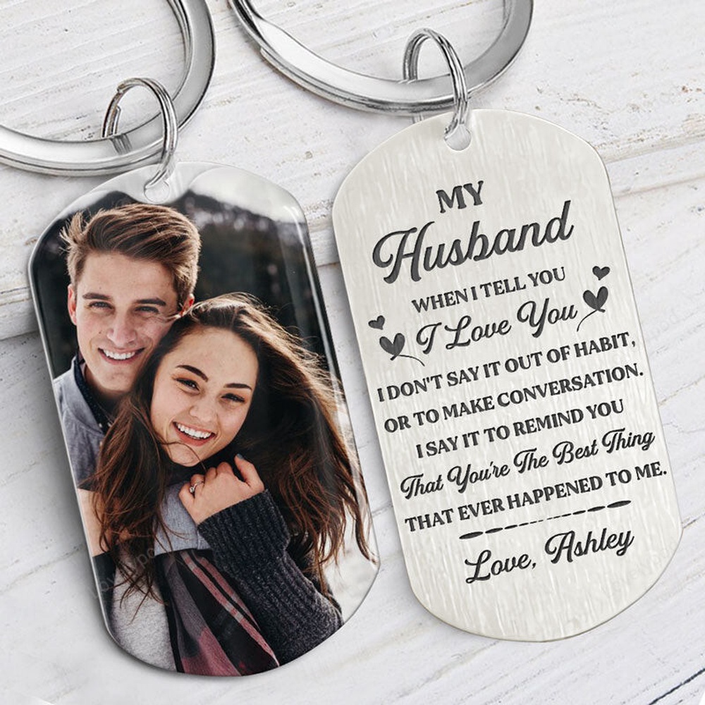 Valentine Keychain, When I Tell You I Love You Keychain, Valentine Day Gifts For Husband