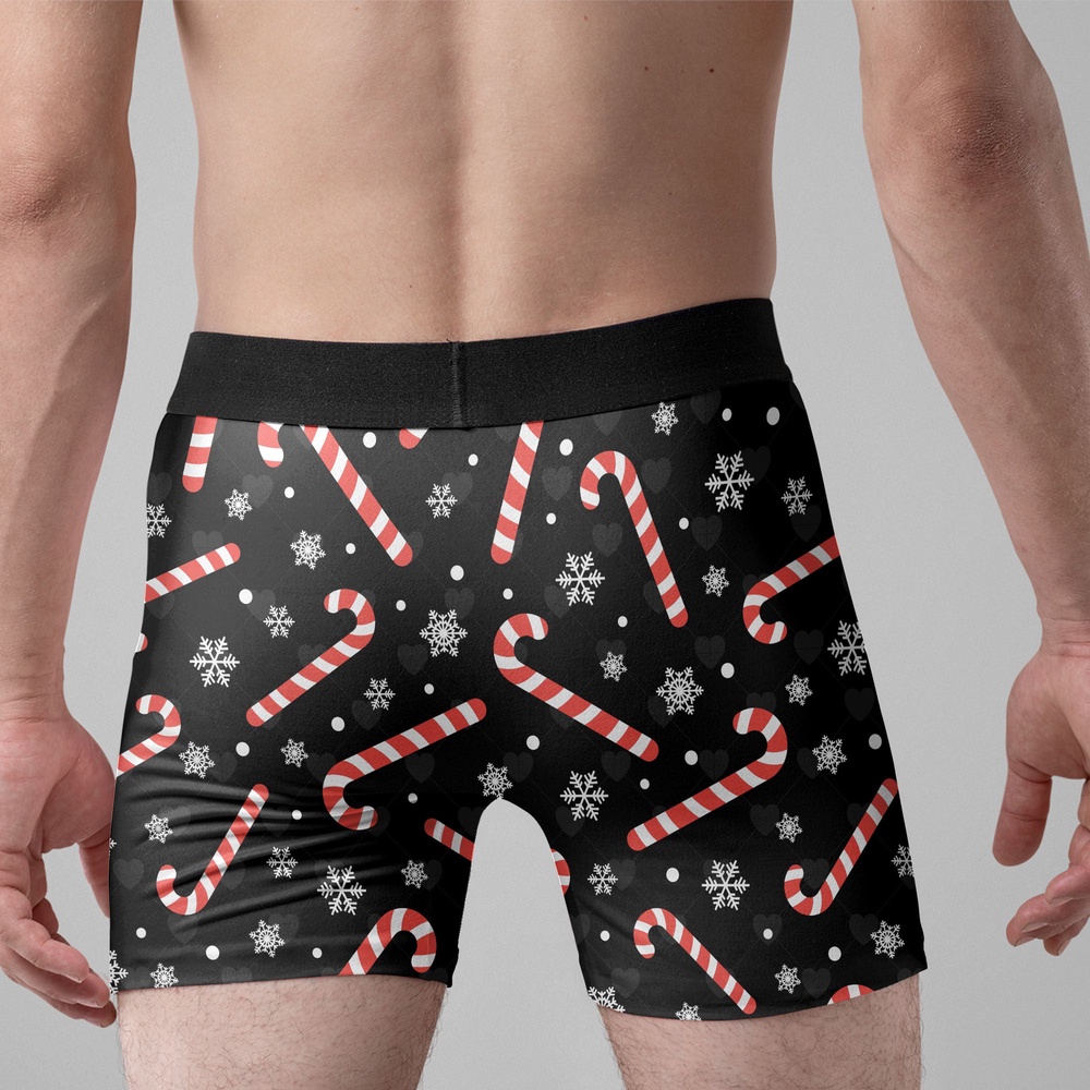 Valentine Men Boxer, I Licked It So Its Mine Christmas Funny Personalized Photo Mens Boxer Briefs
