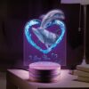 Valentine Night Light, Distance Stage Map Led Lamp Night Light Valentine Sleep Lamp Couples Gift Valentine Gift Customized Name