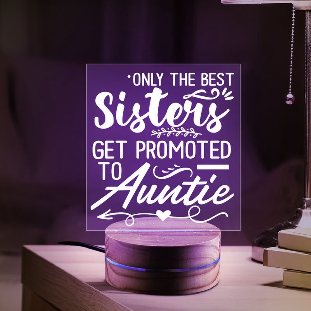 Valentine Night Light, Only The Best Sister Night Light Auntie Night Light Lovely Night Light Gift For Valentine Day