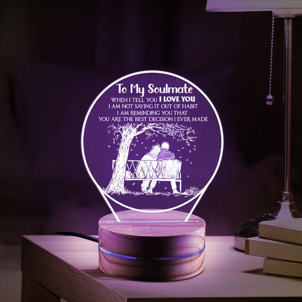 Valentine Night Light, To My Soulmate Night Light, When I Tell You Night Light, Old Couple Night Light, Valentine Home Decor