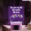 Valentine Night Light, Turtle Couple Heart Led Light I Love You To The Moon And Back Light Valentine Gift