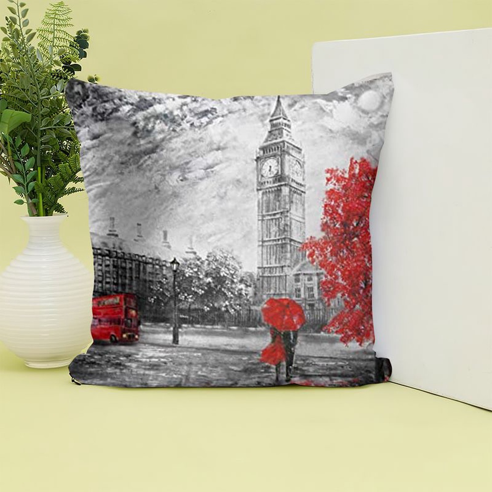 Valentine Pillow, Big Ben Elizabeth Towel London Romantic Couple Valentine’s Day Sofa Decor Valentine Pillow, Big Ben Elizabeth Towel London Romantic Couple Valentine’s Day Sofa Decor