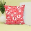 Valentine Pillow, Bride And Groom Rose Heart Ribbon Sofa Decor Valentine’s Day Gift