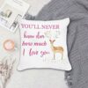 Valentine Pillow, Distance Mean So Little Personalized State Colors Pillow Case Custom Christmas Gift Valentine