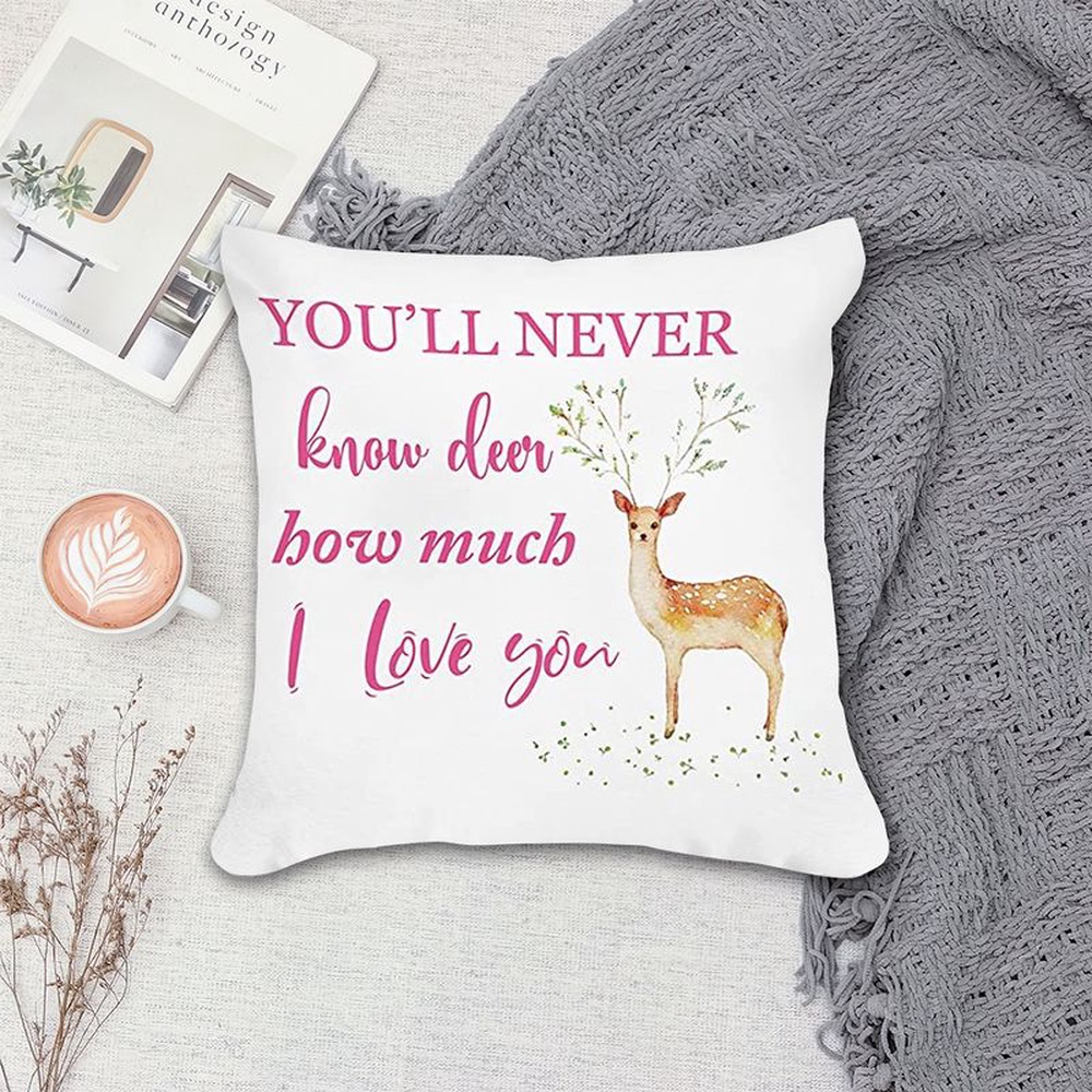 Valentine Pillow, Deer I Love You Valentine’s Day Birthday Sofa Decoration Gift For Deer Lovers Valentine Pillow, Deer I Love You Valentine’s Day Birthday Sofa Decoration Gift For Deer Lovers