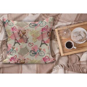 Valentine Pillow, France Paris Eiffel Tower Heart&hellip;